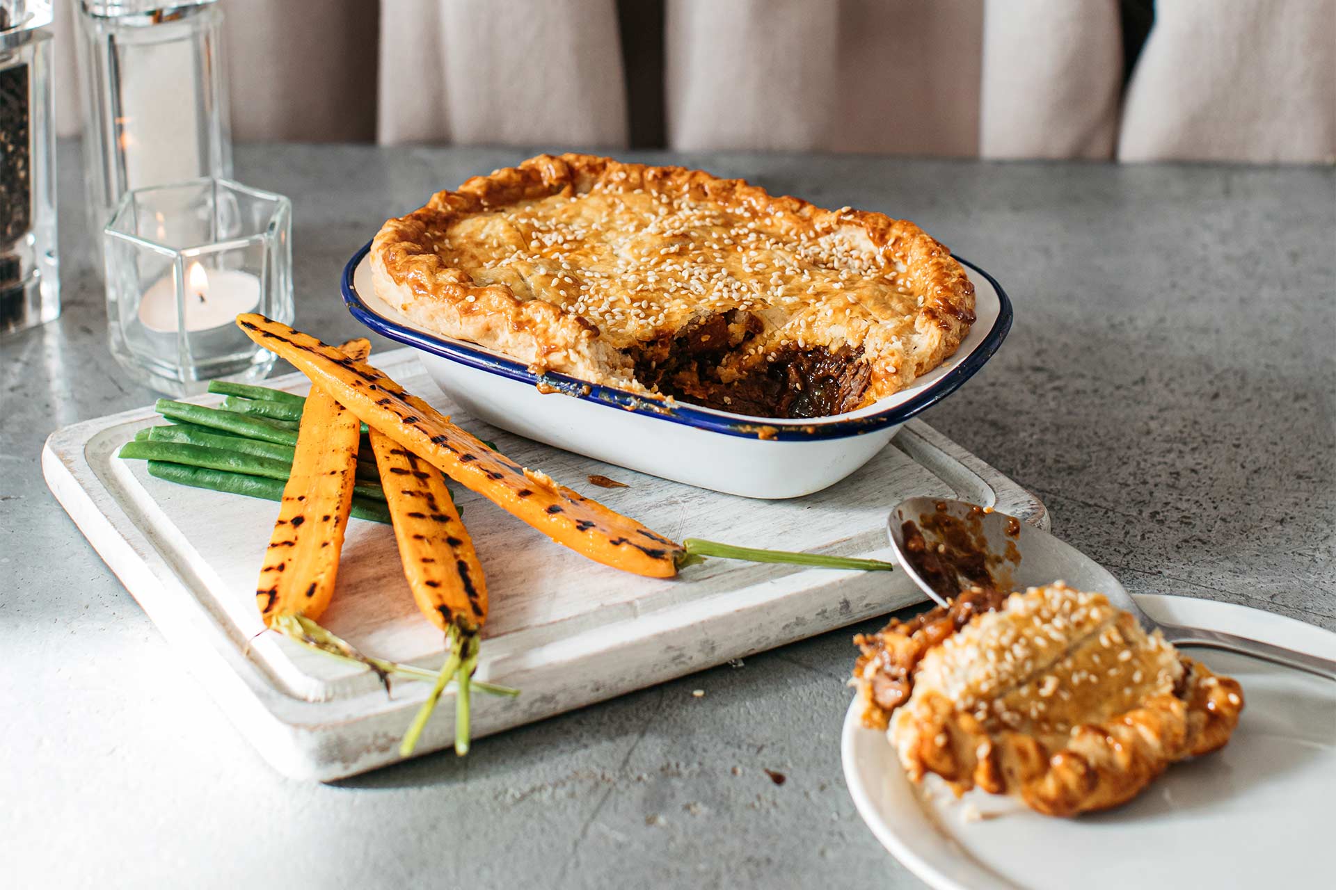 Steak & Guinness Pie with Beef Dripping Pastry