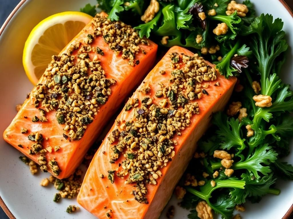 pixlr-image-Grilled salmon with walnut and herb crust 2.png Grilled salmon with walnut and herb crust