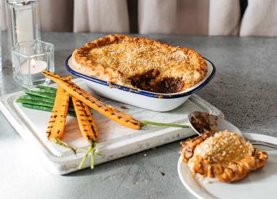Steak & Guinness Pie with Beef Dripping Pastry