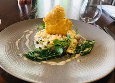 Vegan wild mushroom risotto