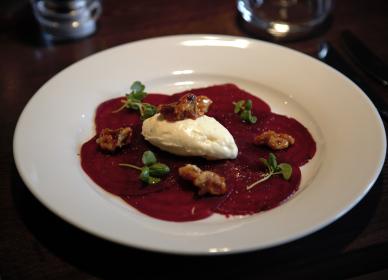 Beetroot Carpaccio & Goat’s Cheese Mousse