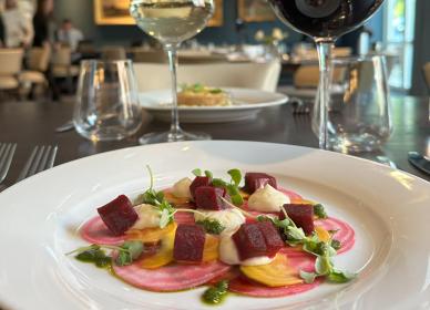 Beetroot Carpaccio & Goat’s Cheese Mousse