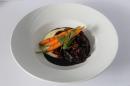 Braised Blade Of Beef, Celeriac Potato Puree, Chasseur Sauce, Griddled Carrot