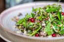 Quinoa salad with cranberries and pomegranate.