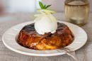 Apple tart with vanilla ice cream