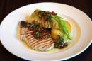 Pork Loin Steak with Chargrilled Hispi Cabbage, Fondant Potato and Chimichurri