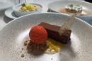 Chocolate delice with orange sorbet (GF, N, V) - Summer menu 2026