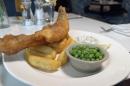 Beer battered haddock & chips with peas and tartare sauce - Summer menu 2026