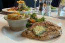 Butterfly chicken with lemon & herb butter and new potatoes