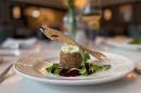 Smoked salmon and beetroot tartare with horseradish cream and a sourdough crisp