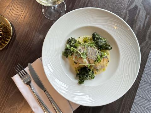 Pan roasted hake