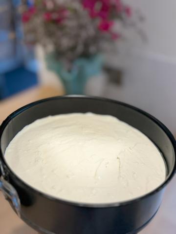 Pour filling onto the base