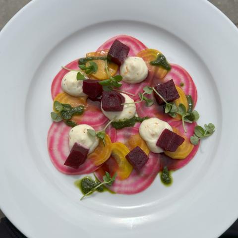 Beetroot Carpaccio & Goat’s Cheese Mousse