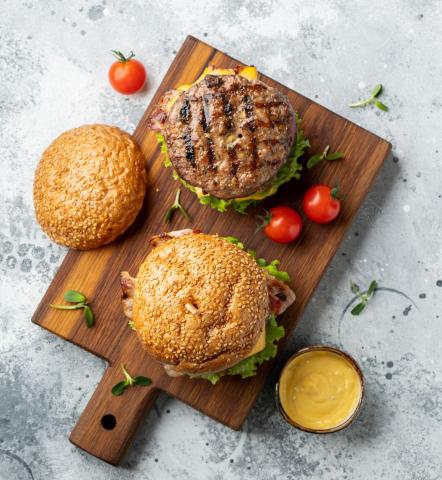Homemade BBQ burger